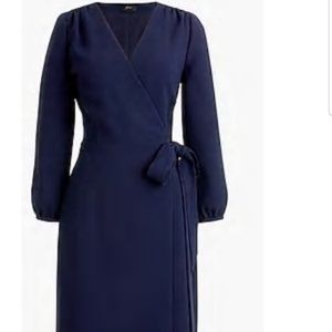 Jcrew Wrap Dress Navy Blue